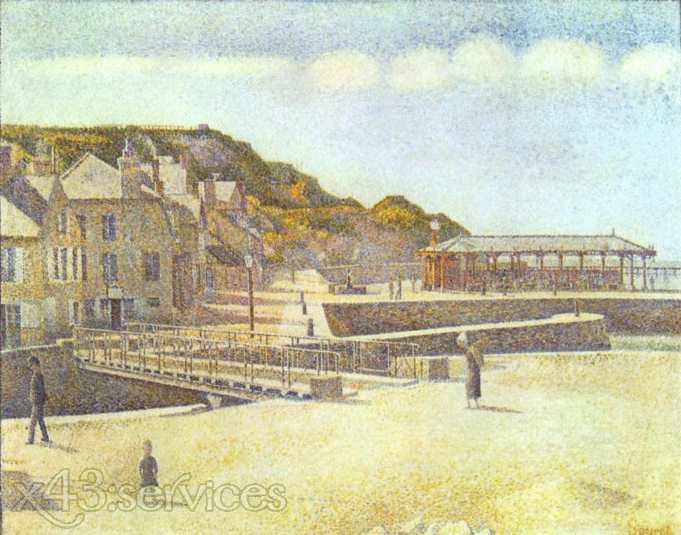 Georges Seurat - Bruecke und Hafen von Port en Bessin - Bridge and Port of Port en Bessin